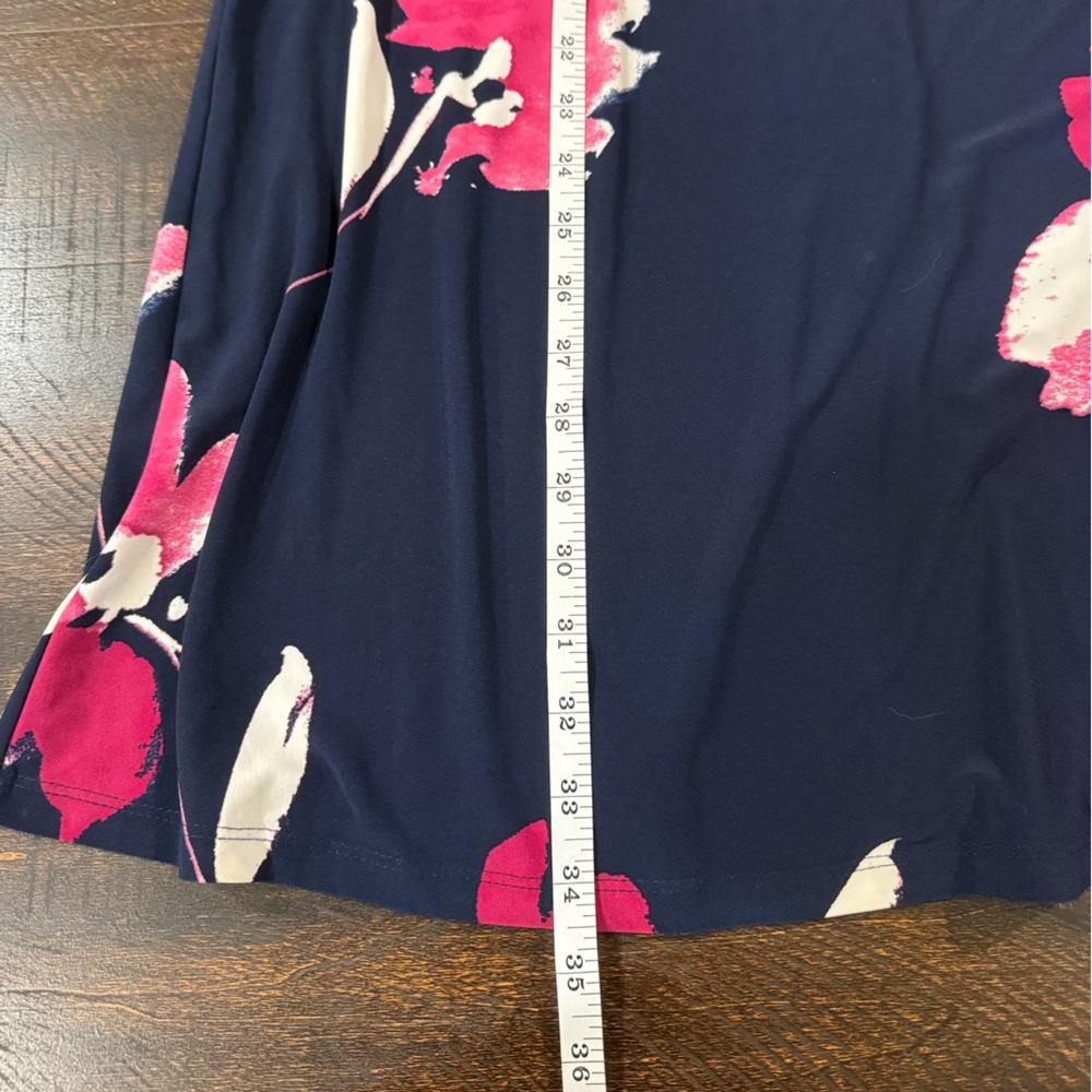 NWT Ralph Lauren Navy Pink Floral Shift Dress Size 4 - Picture 7 of 7
